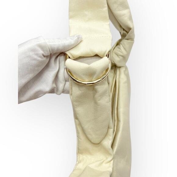 Athleta x Alicia Keys Structured Crinkled Faux Leather Sling Bag - Cream - Picture 8 of 11